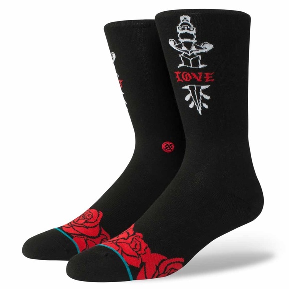 Stance Lost Love Black Socks - Picture 1 of 3